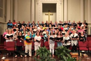 sanctuary choir in casual attire